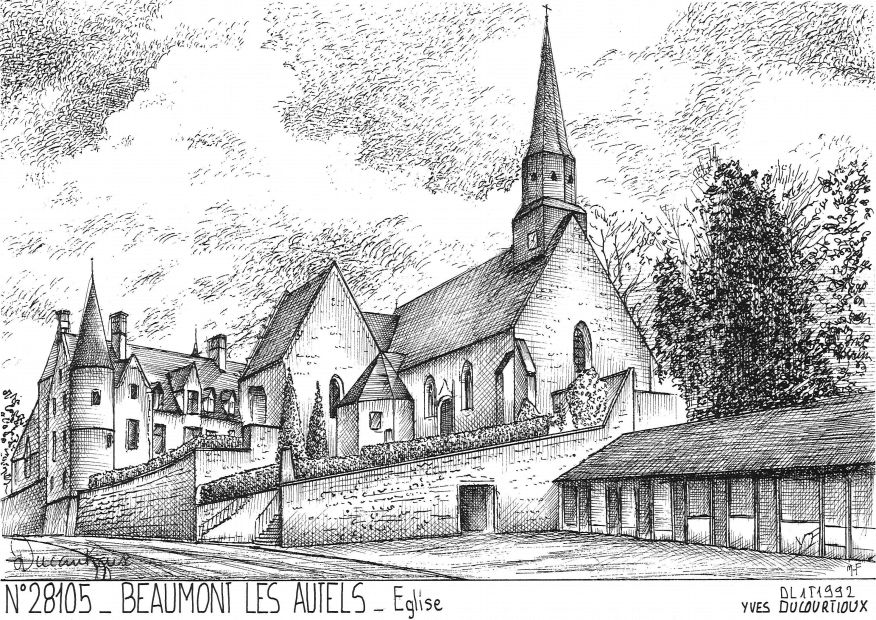 N 28105 - BEAUMONT LES AUTELS - église